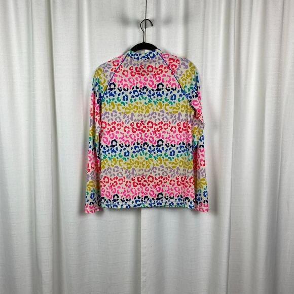 Boden Mini Boden Girls Rainbow Leopard Print Rash Guard Sz.15-16Y - Picture 8 of 13